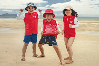 Westpac Water Safety Champs on beach