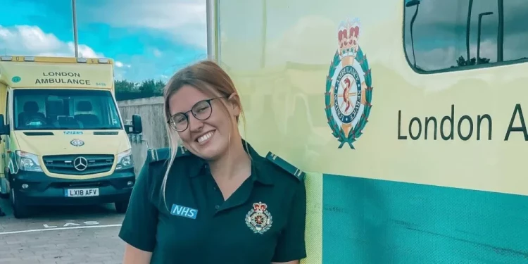 Kathryn in paramedic uniform